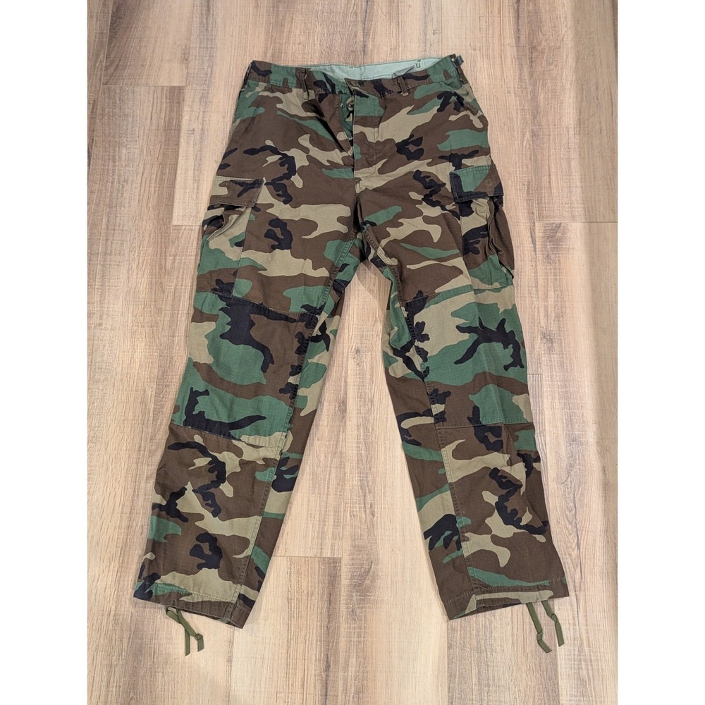 Vintage US Military BDU Woodland Camo Ripstop Cargo Pants Large Regular SP0100
